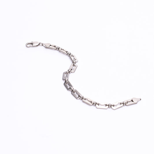 Razr Chain Bracelet - Satin Silver Zach