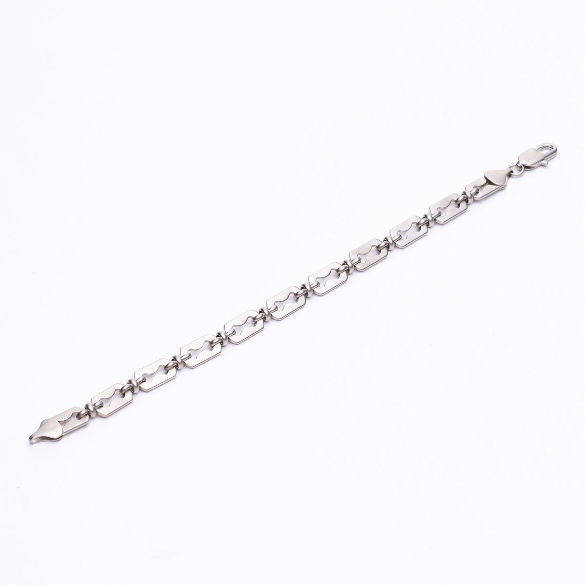 Razr Chain Bracelet - Satin Silver Zach