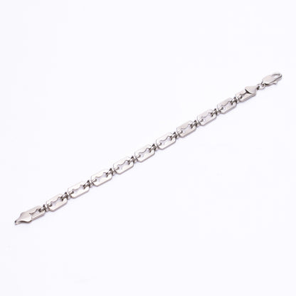 Razr Chain Bracelet - Satin Silver Zach