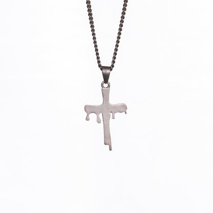 Cross Pendant - Satin Silver Zach