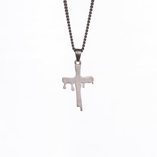 Cross Pendant - Satin Silver Zach