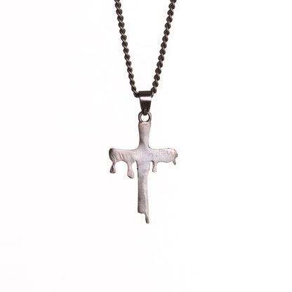 Cross  Pendant - Rhodium Black