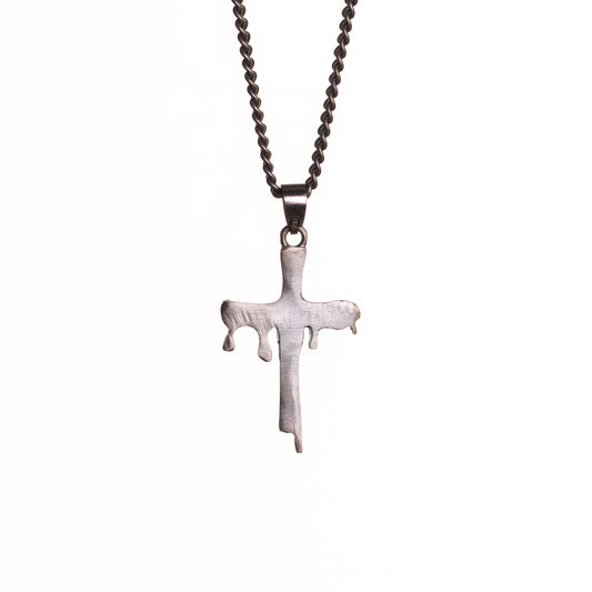 Cross  Pendant - Rhodium Black Zach