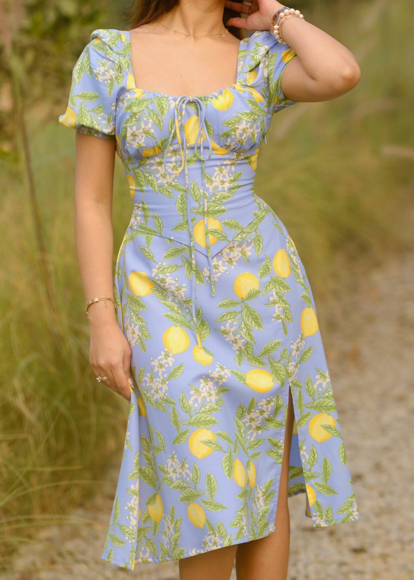 Lemon Bustier Dress