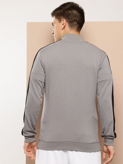 Alcis Men Grey Colourblocked Sweatshirt