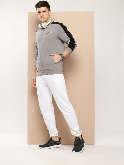 Alcis Men Grey Colourblocked Sweatshirt