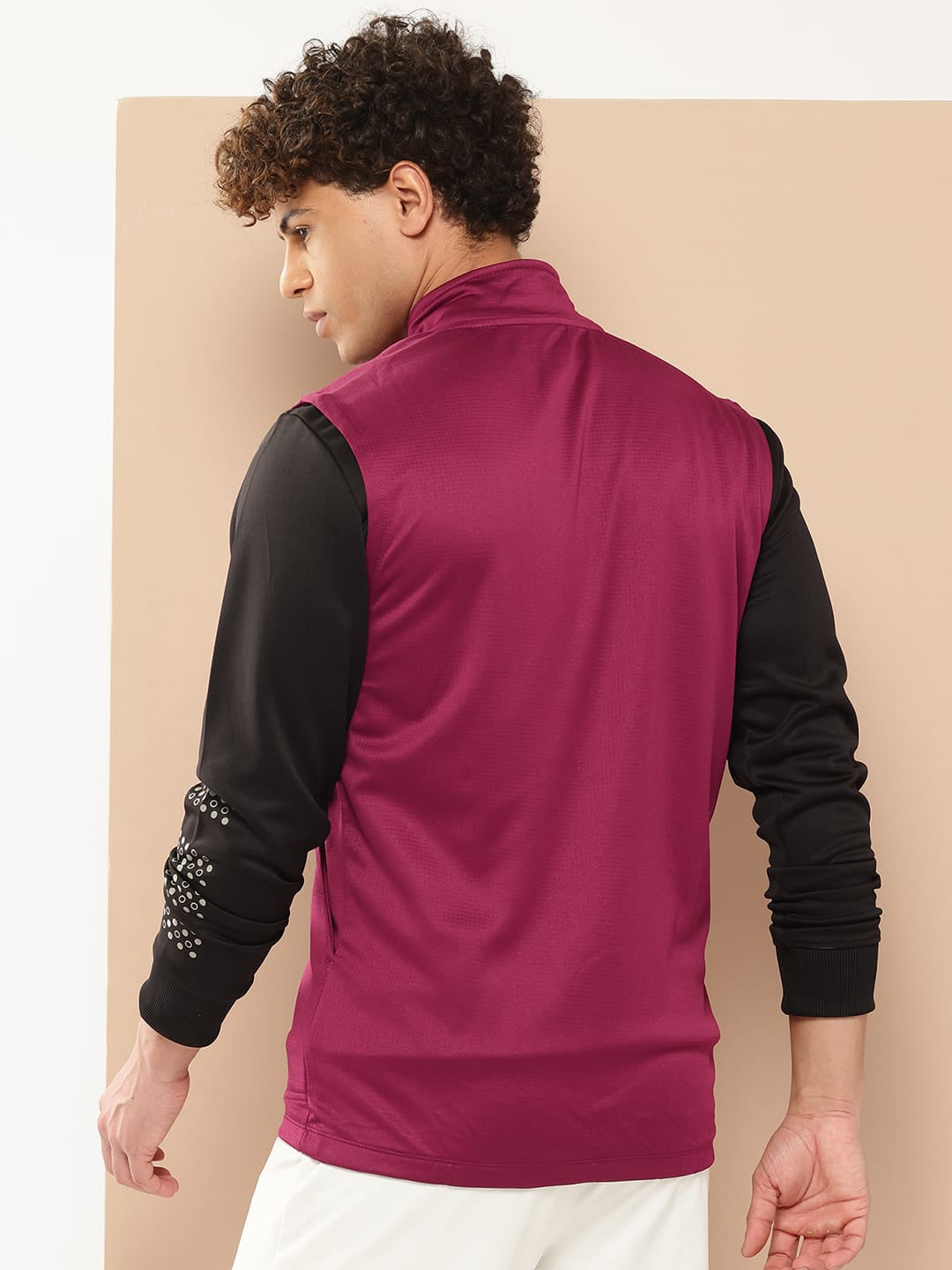 Alcis Men Maroon Running Sporty Jacket