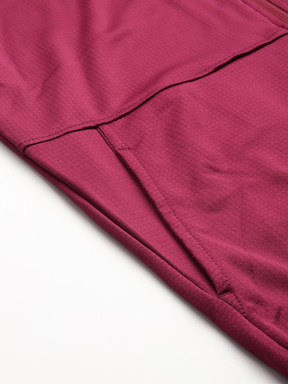 Alcis Men Maroon Running Sporty Jacket