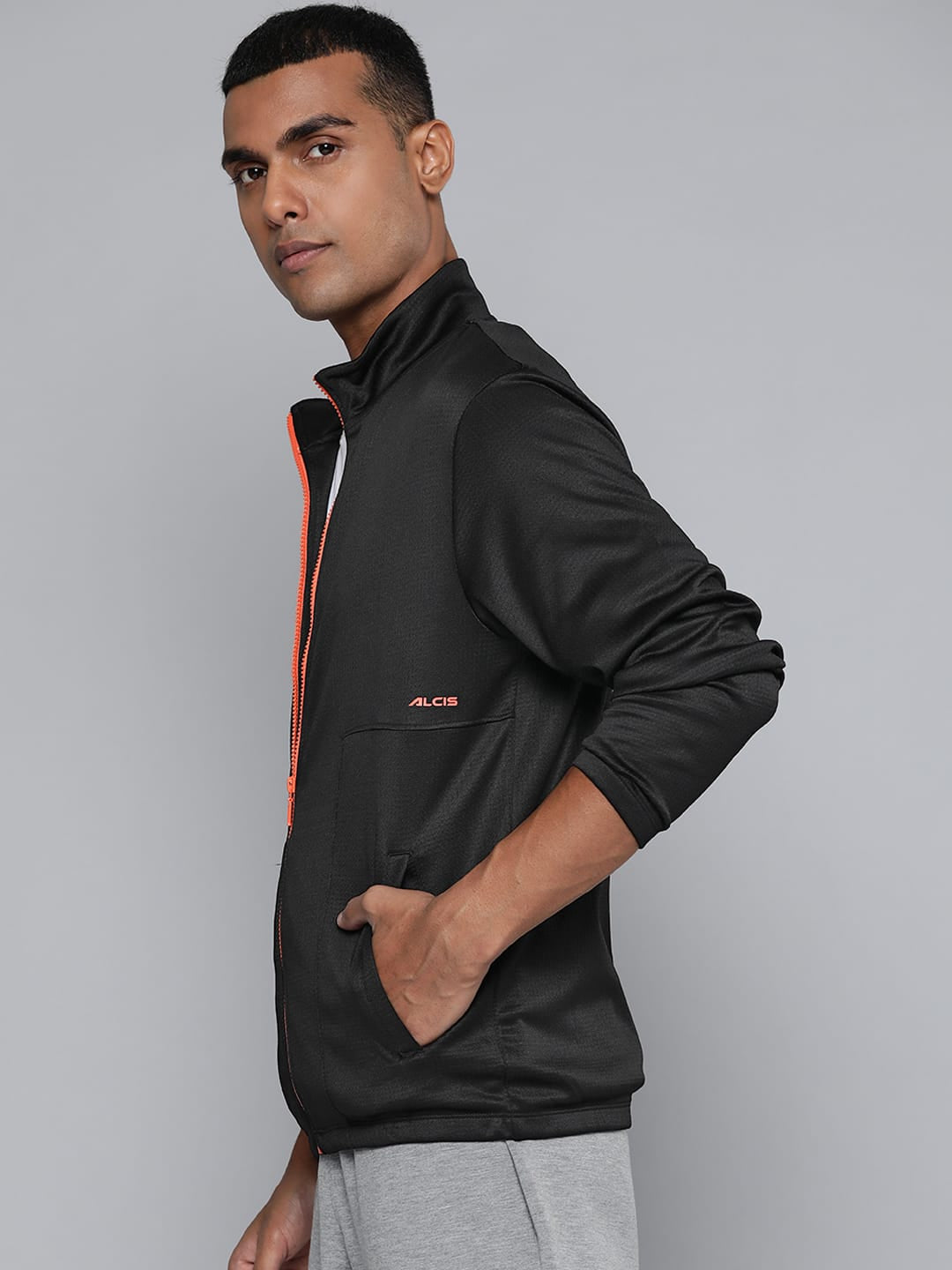 Alcis Men Black Running Sporty Jacket