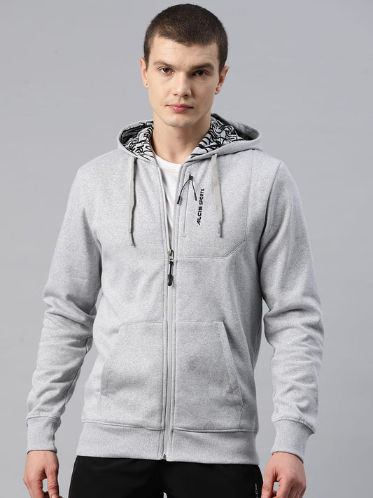 Alcis Men Solid Hooded Sporty Jacket