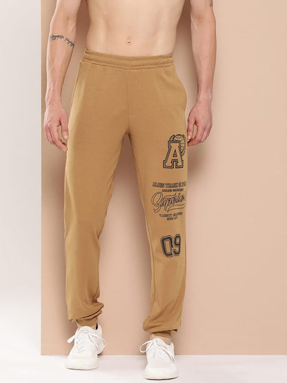 Alcis Men Typography Athletic Track Joggers