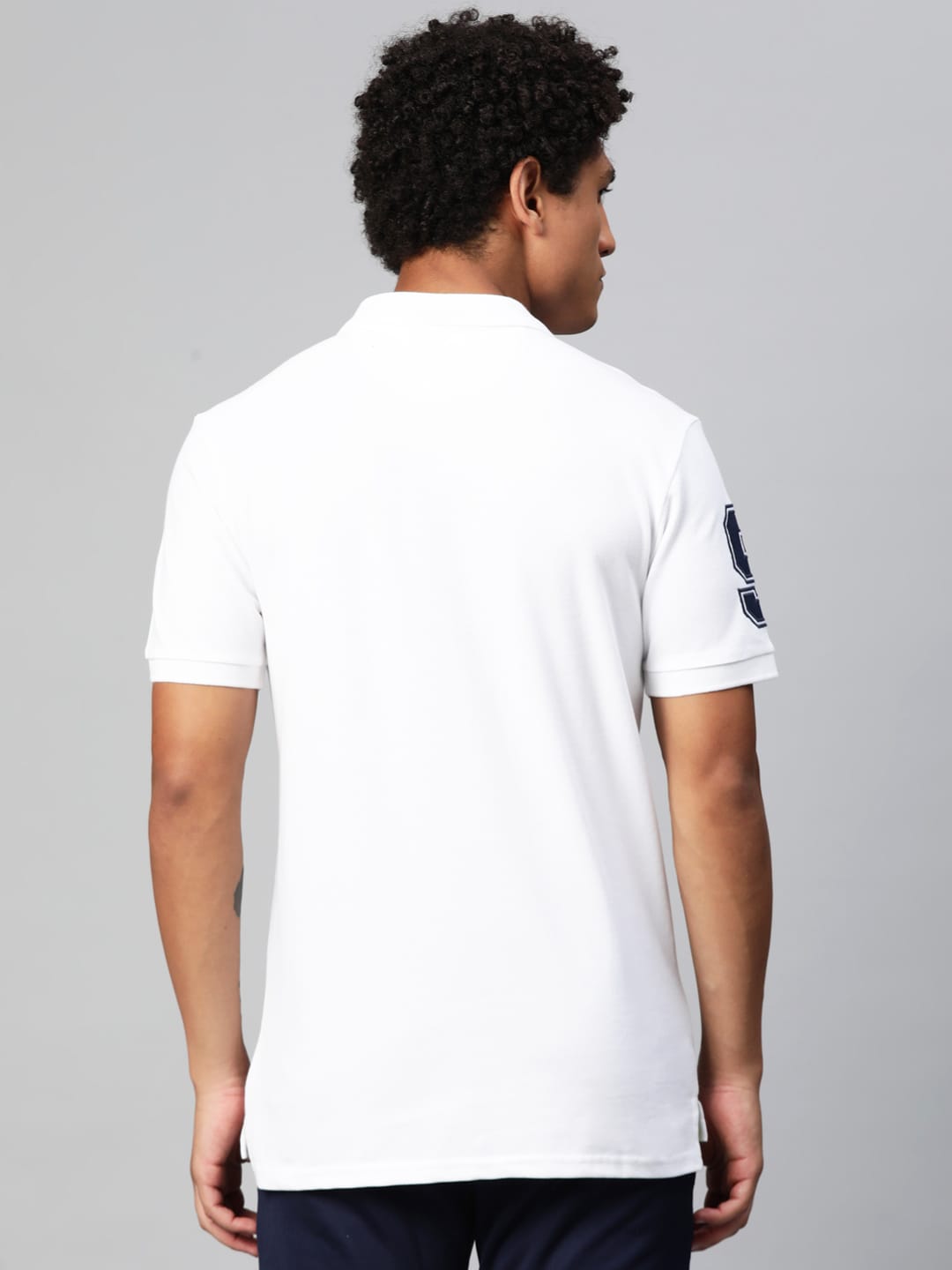 Alcis Men Typography Printed Polo Collar Dry Tech Slim Fit T-shirt