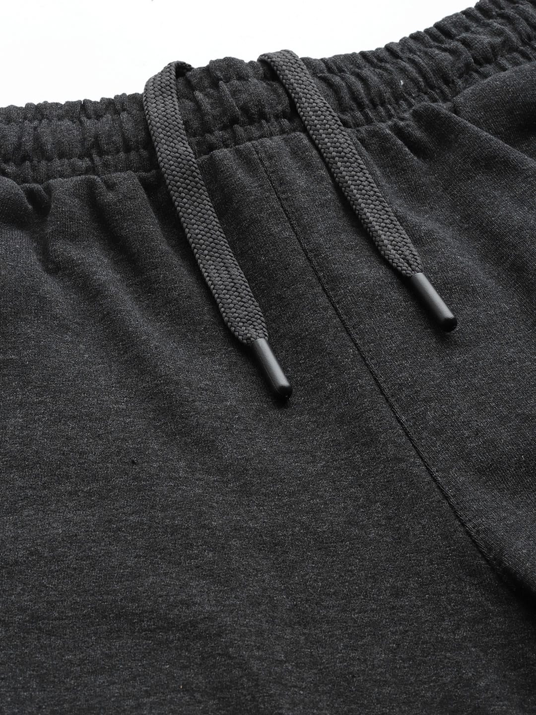 Alcis Men Charcoal Grey Solid Running Shorts