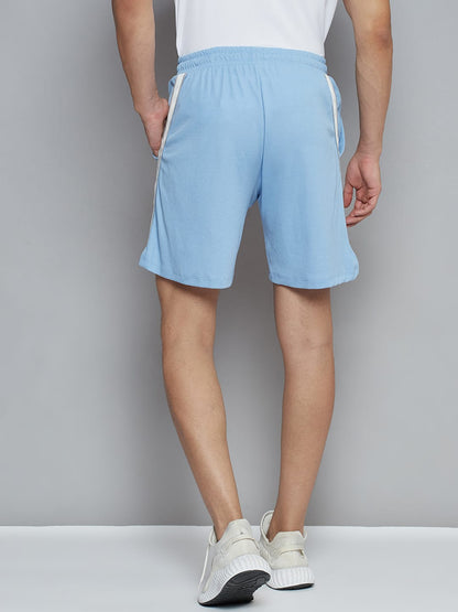 Alcis Men Blue Solid Slim Fit Sports Shorts