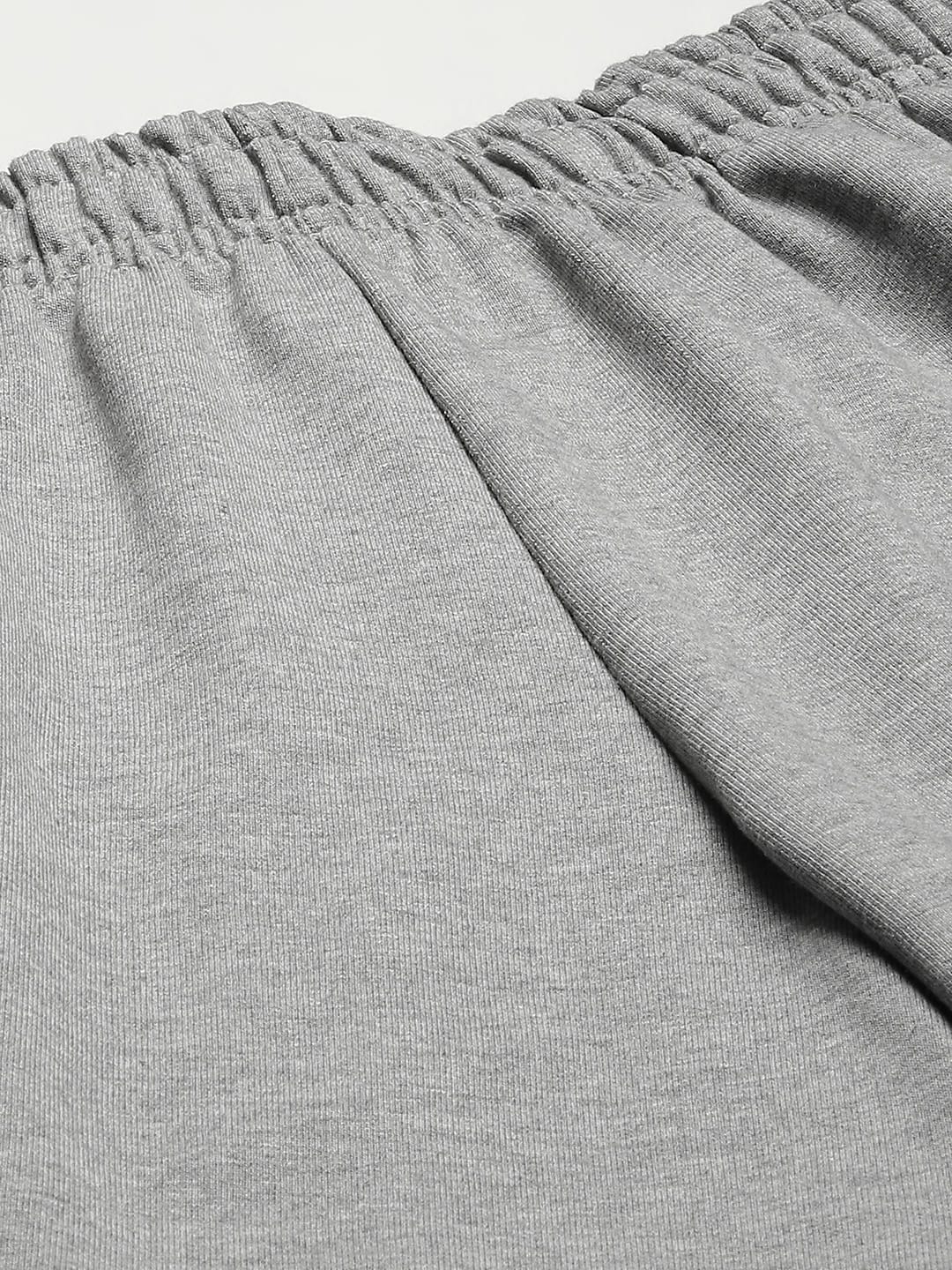 Alcis Men Grey Melange Solid Slim Fit Running Sports Shorts