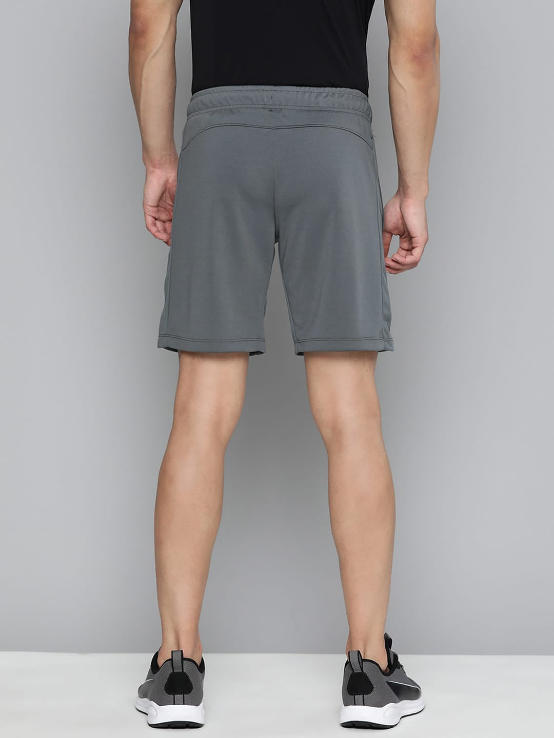 Alcis Men Grey Slim Fit Training or Gym Sports Shorts