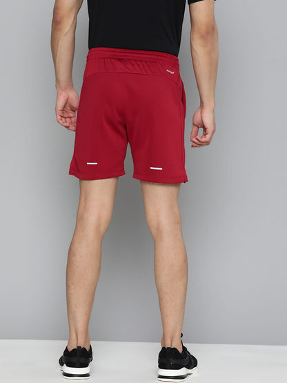 Alcis Men Red Slim Fit Drytech+ Running Sports Shorts