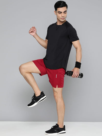 Alcis Men Red Slim Fit Drytech+ Running Sports Shorts