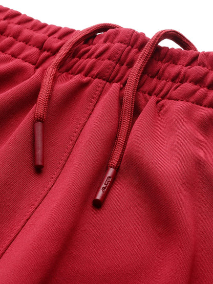 Alcis Men Red Slim Fit Drytech+ Running Sports Shorts