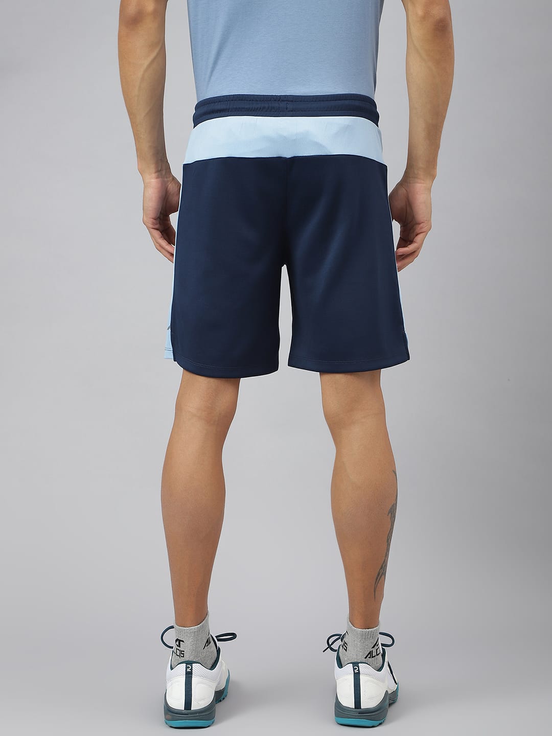 Alcis Men Navy Anti-Static Slim-Fit Everyday Training Shorts