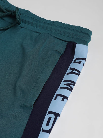 Alcis Men Deep Lake Graphic Print Soft-Touch Slim-Fit Athleisure Shorts