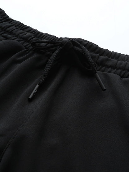 Alcis Men Black Slim Fit Drytech+ Yoga Sports Shorts