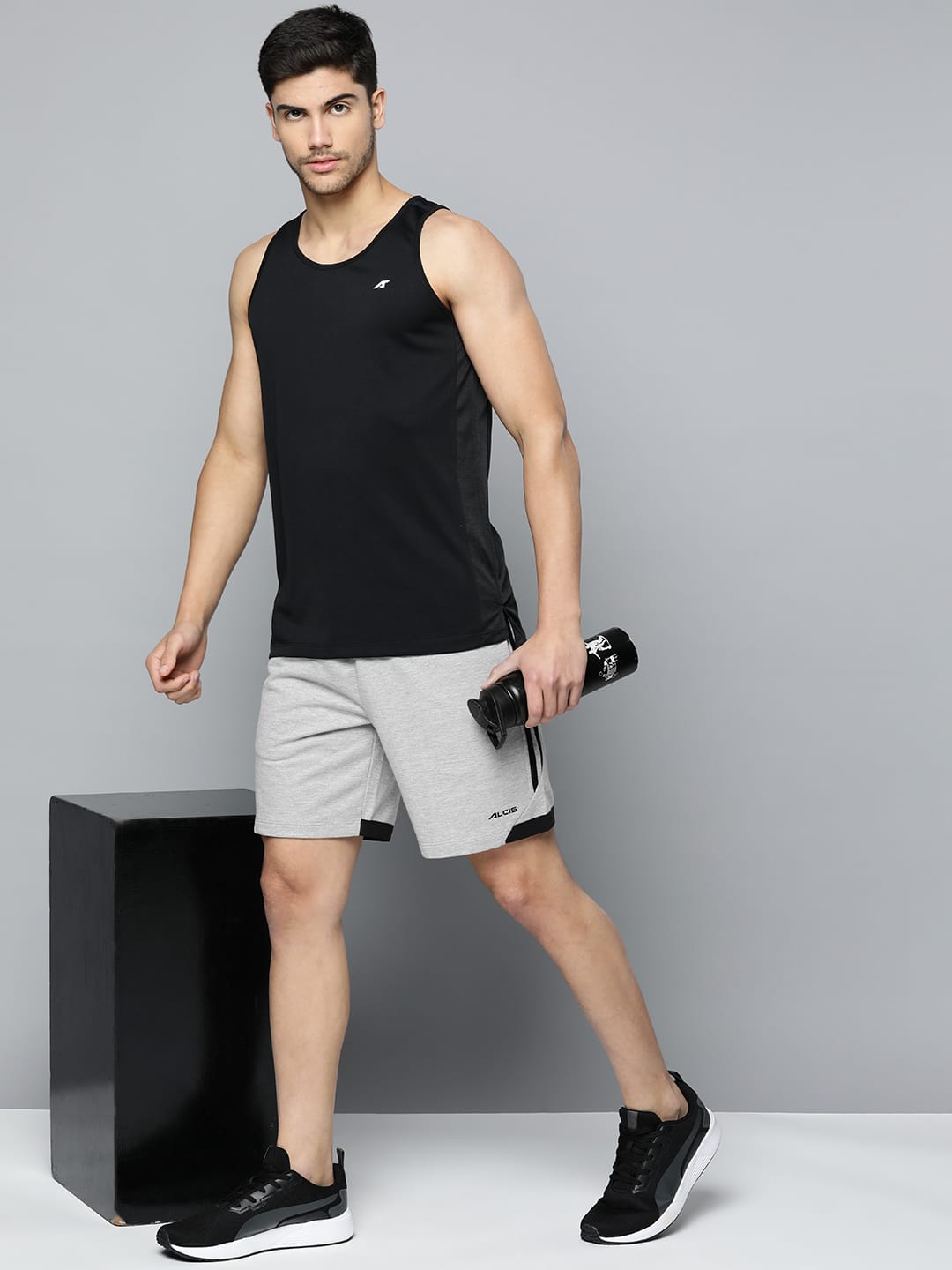 Alcis Men Striped Regular Fit Sports Shorts