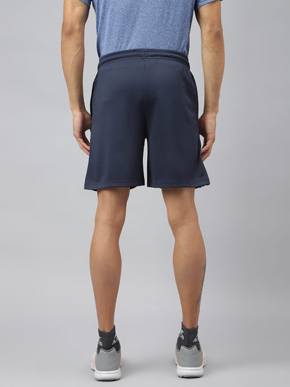 Alcis Men Navy Anti-Static Slim-Fit Training Shorts