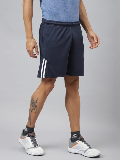 Alcis Men Navy Anti-Static Slim-Fit Training Shorts