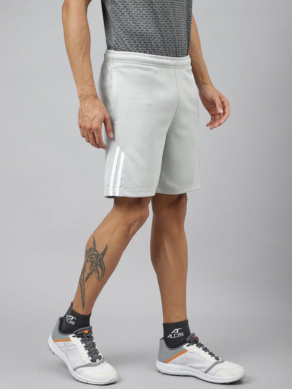 Alcis Men Light Grey Anti-Static Slim-Fit Training Shorts