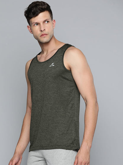 Alcis Men Olive Black T-shirt