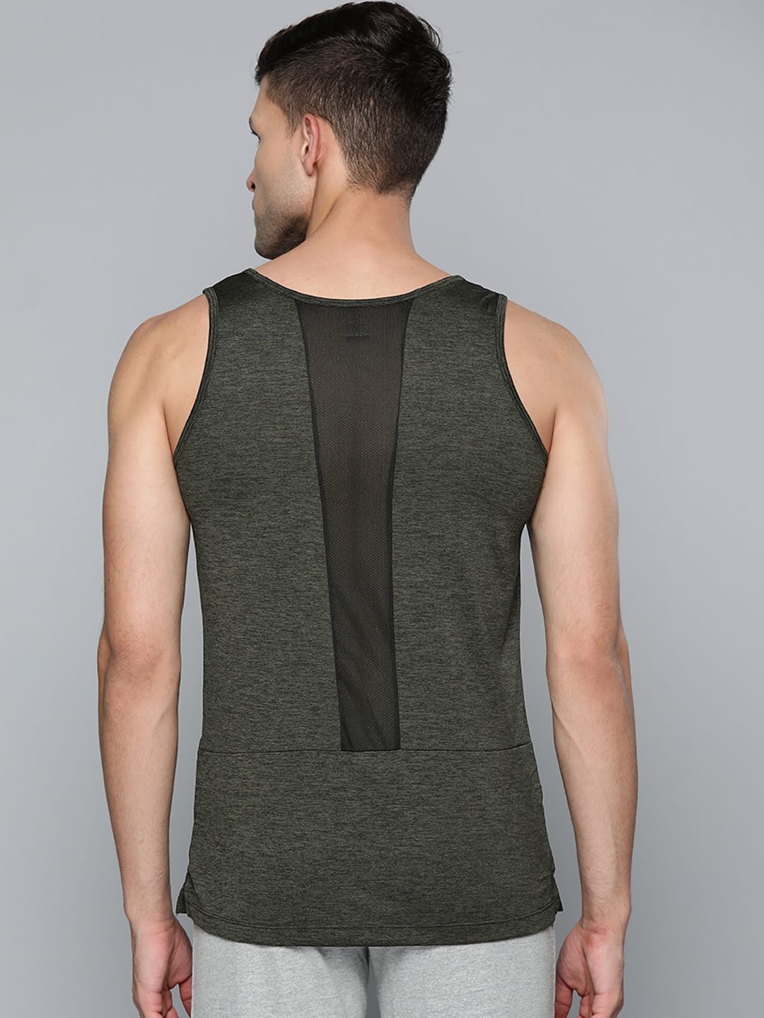 Alcis Men Olive Black T-shirt