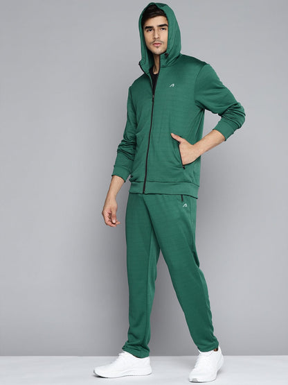 Alcis Men Green Solid Tracksuit