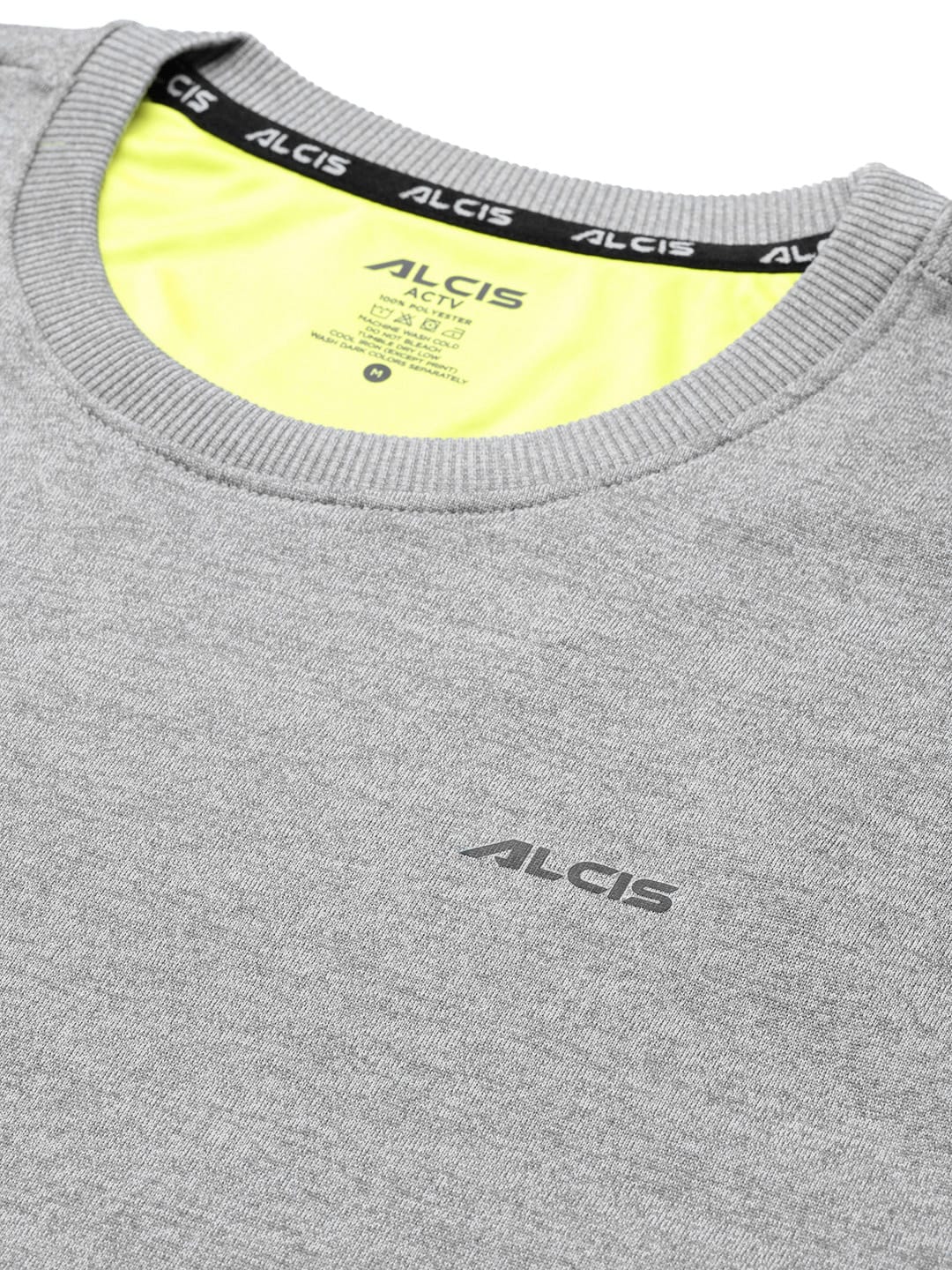 Alcis Men Grey Melange Solid Sweatshirt