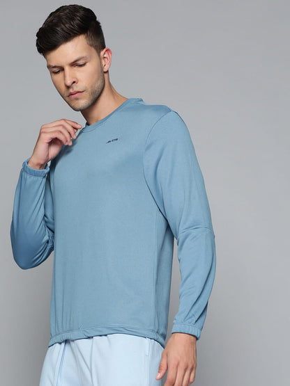 Alcis Men Blue Solid Sweatshirt