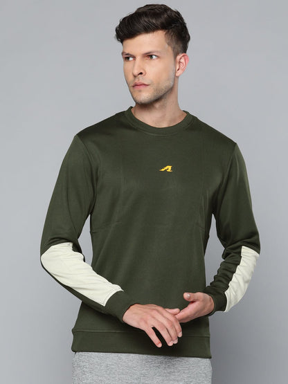 Alcis Men Green Printed Sweatshirt