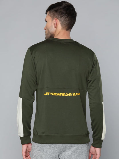 Alcis Men Green Printed Sweatshirt