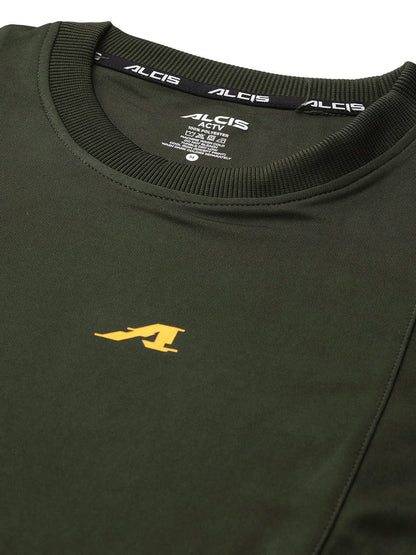 Alcis Men Green Printed Sweatshirt