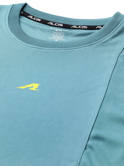 Alcis Men Blue Solid Sweatshirt