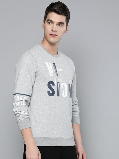 Alcis Men Grey Printed Sweatshirt