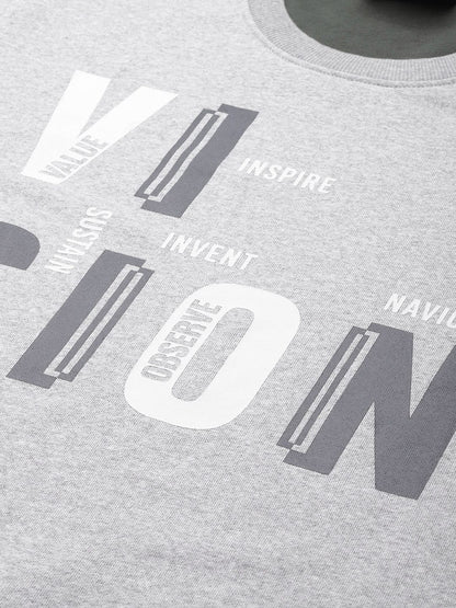 Alcis Men Grey Printed Sweatshirt