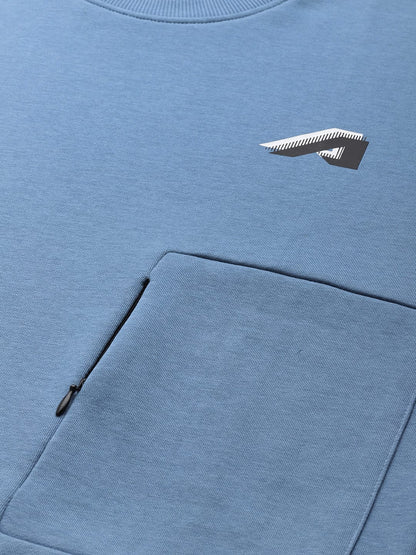 Alcis Men Blue Solid Sweatshirt