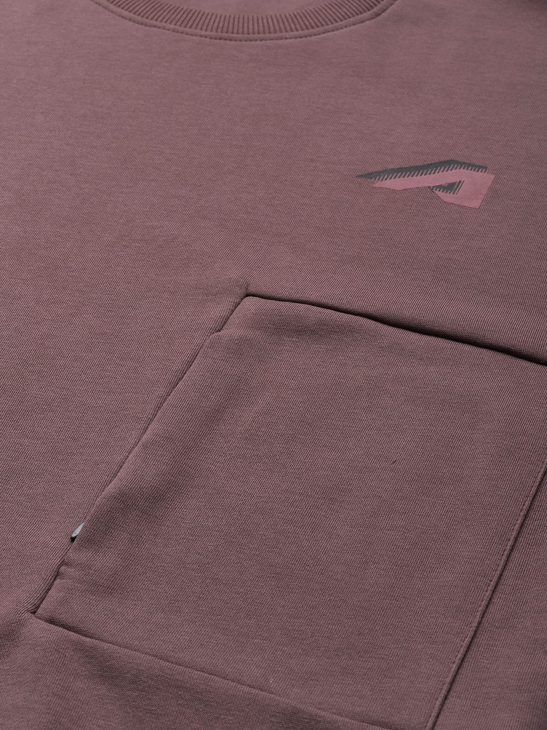 Alcis Men Mauve Solid Sweatshirt