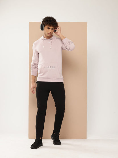 Alcis Men Lavender Hooded Sweatshirt