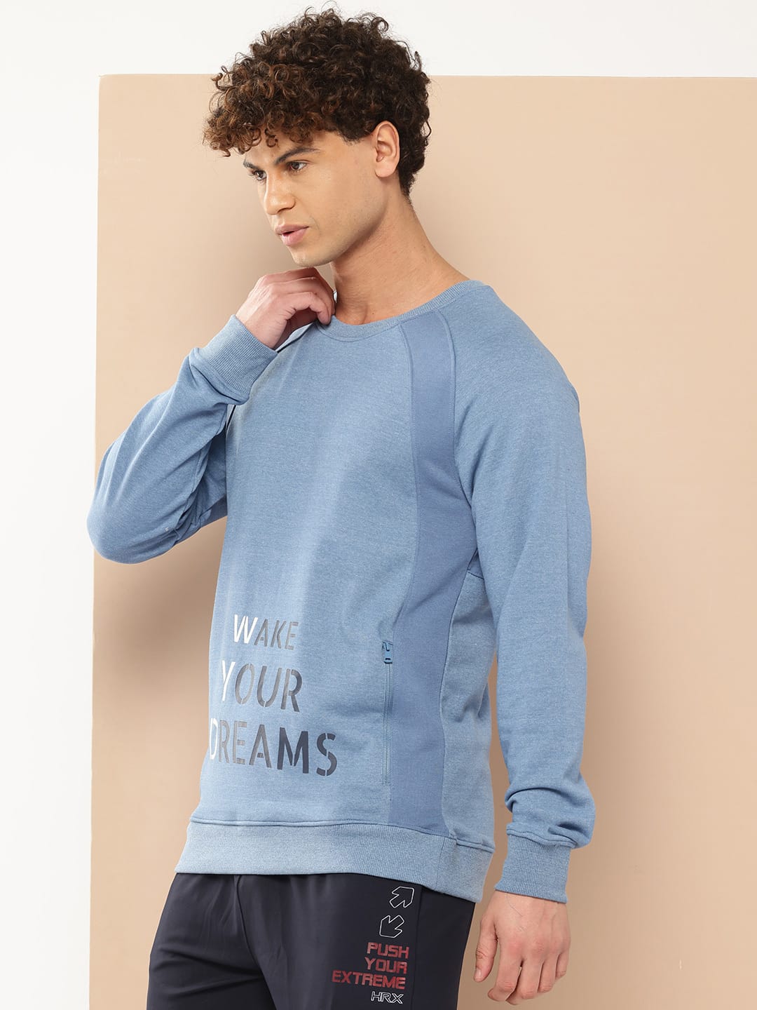 Alcis Men Blue Printed Sweatshirt