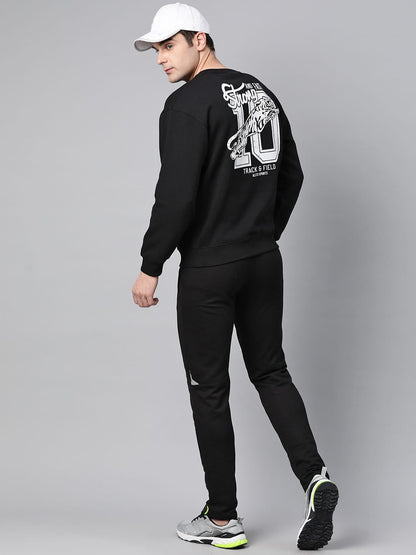 Alcis Men Typography Printed Full Sleeves Pullover Sweatshirt