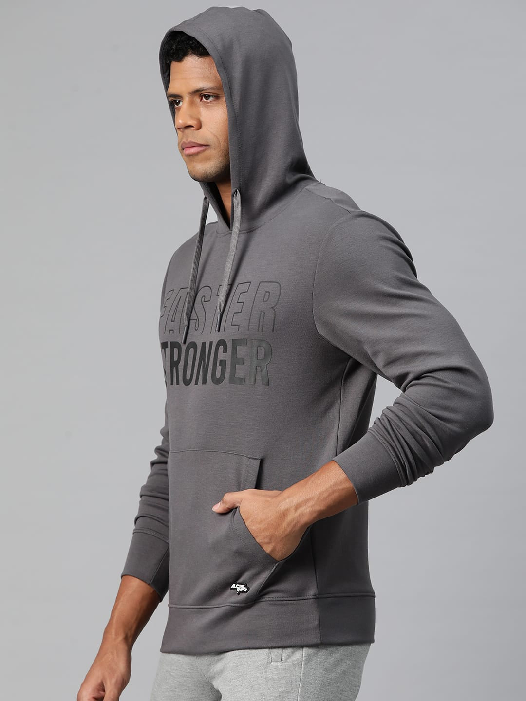 Alcis Men Typography Printed Hooded Sweatshirt