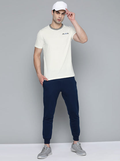 Alcis Men White Brand Logo T-shirt