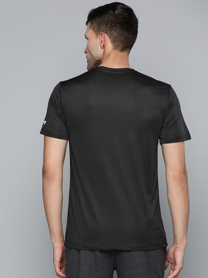 Alcis Men Black Chest Printed T-shirt