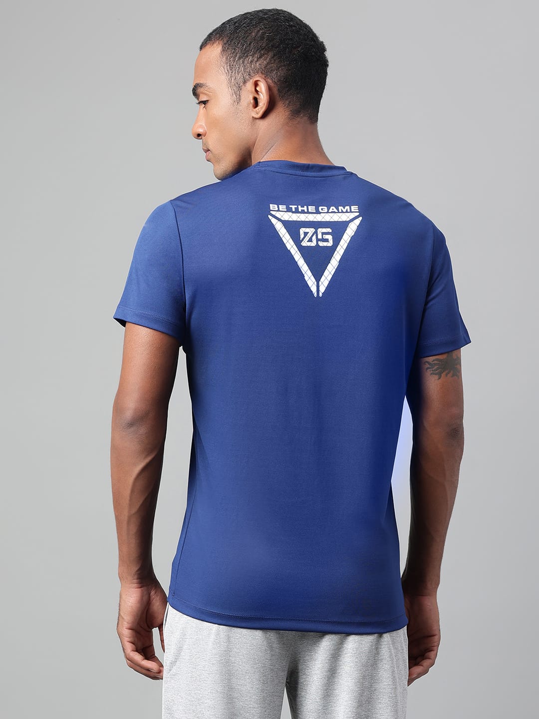 Alcis Men's Navy Anti-Static Drytech+ Slim-Fit Training Tee